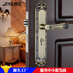 基亚锌合金室内办公室对开门锁静音双开门锁木门锁欧式实木门锁具