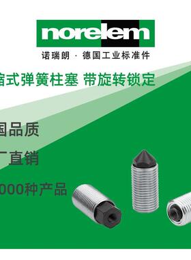 norelem德国原厂诺瑞朗NLM03339伸缩式弹簧柱塞带旋转锁定