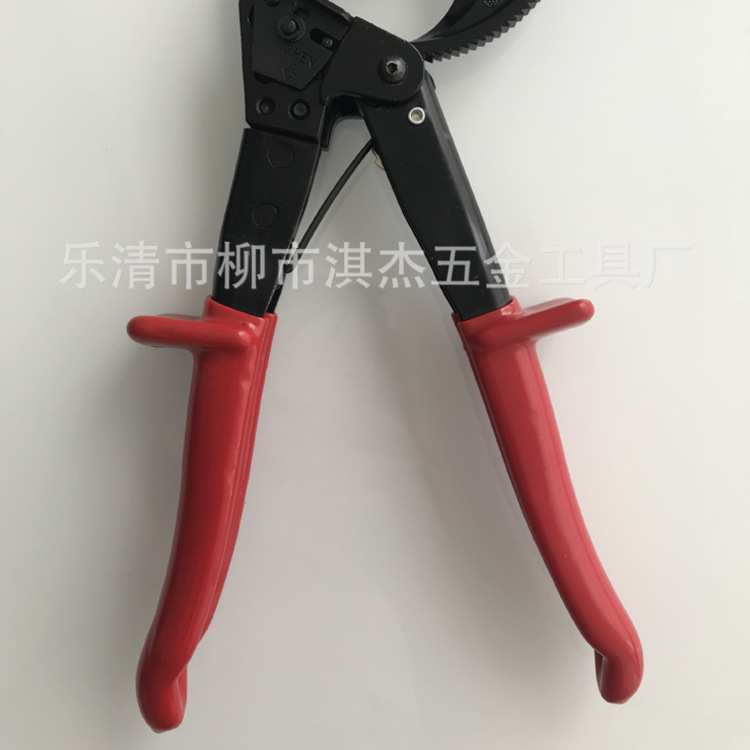 电缆剪棘轮式半月形金属齿轮电缆剪多规手动线钳大头工具钢电缆剪