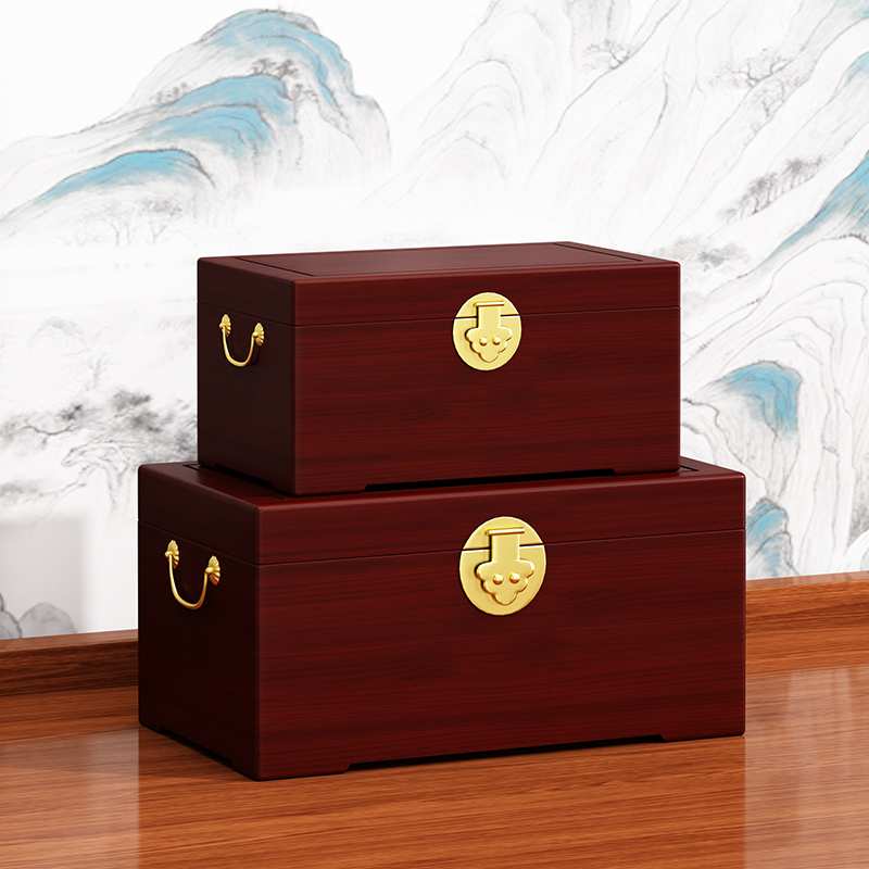 ?樟木收纳箱香子全实木平板字画藏箱婚嫁箱结婚箱子储物箱樟木盒