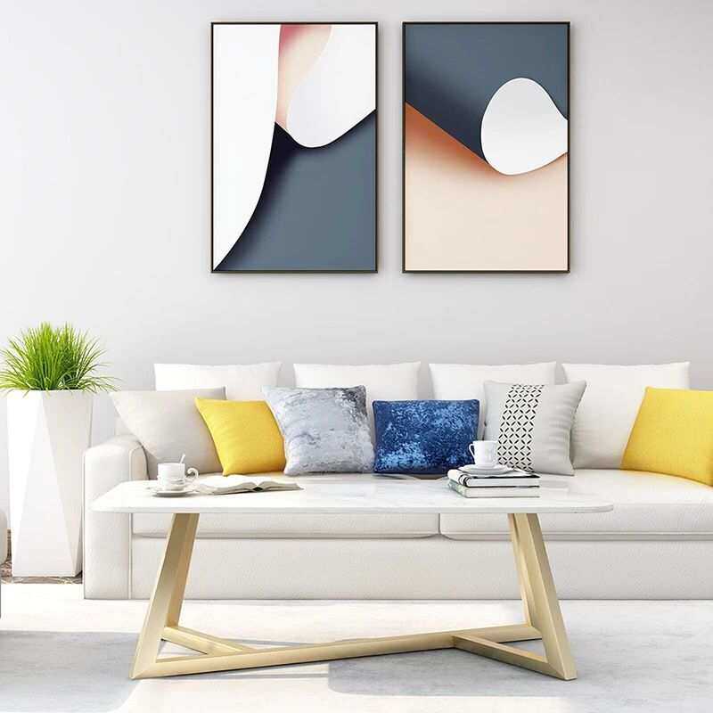 北欧铁艺大理石桌沙发现代简约小户型家用泡茶桌办公休闲长茶几