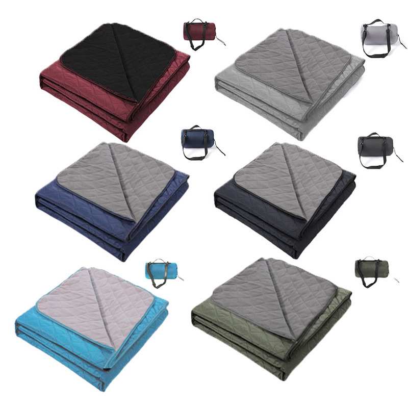 摇粒绒野餐垫便携户外露营毯加大加厚防潮垫多功能旅行毯防水地垫