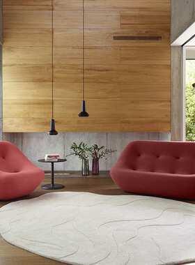 写意空间Ligne Roset Bonnie单人双人创意设计小户型休闲弧形沙发