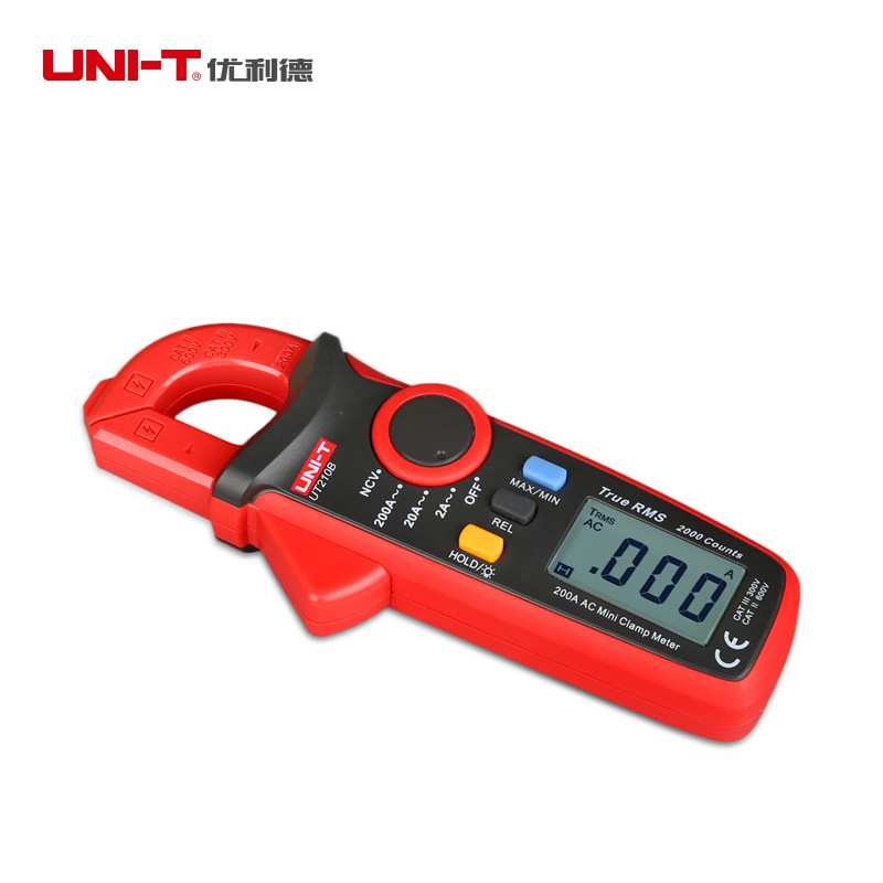 优利德数字钳形表UT210A/UT210B/UT210C钳形交流电流表迷你钳形表