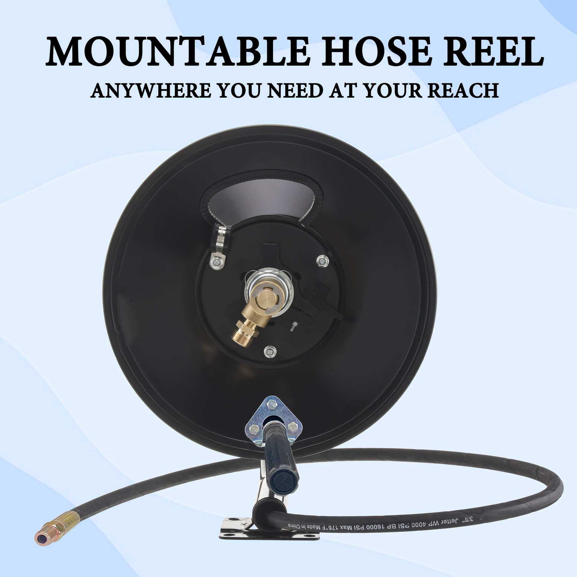 手摇高压卷管器100ft150ft绕管机疏通机手动便携收纳盘管器