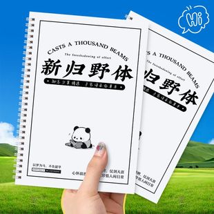 归野体练字帖笔锋凌厉大气霸气潇洒手写行楷女生颜控痞帅文案语录