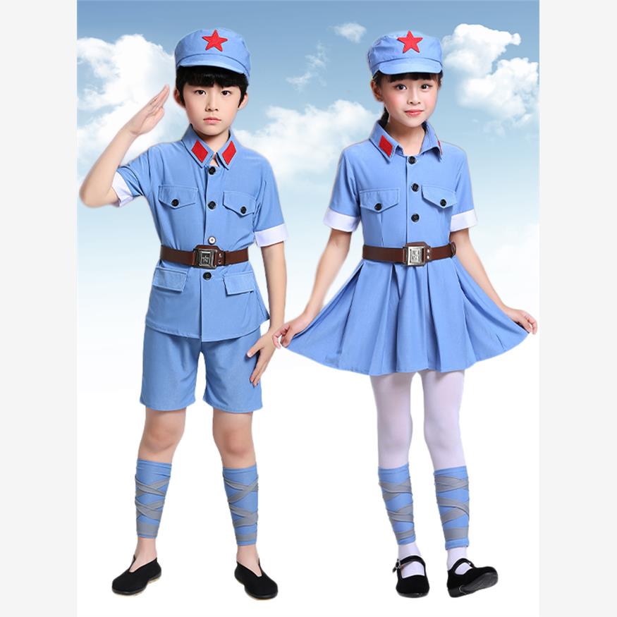 红军儿童演出服小八路军