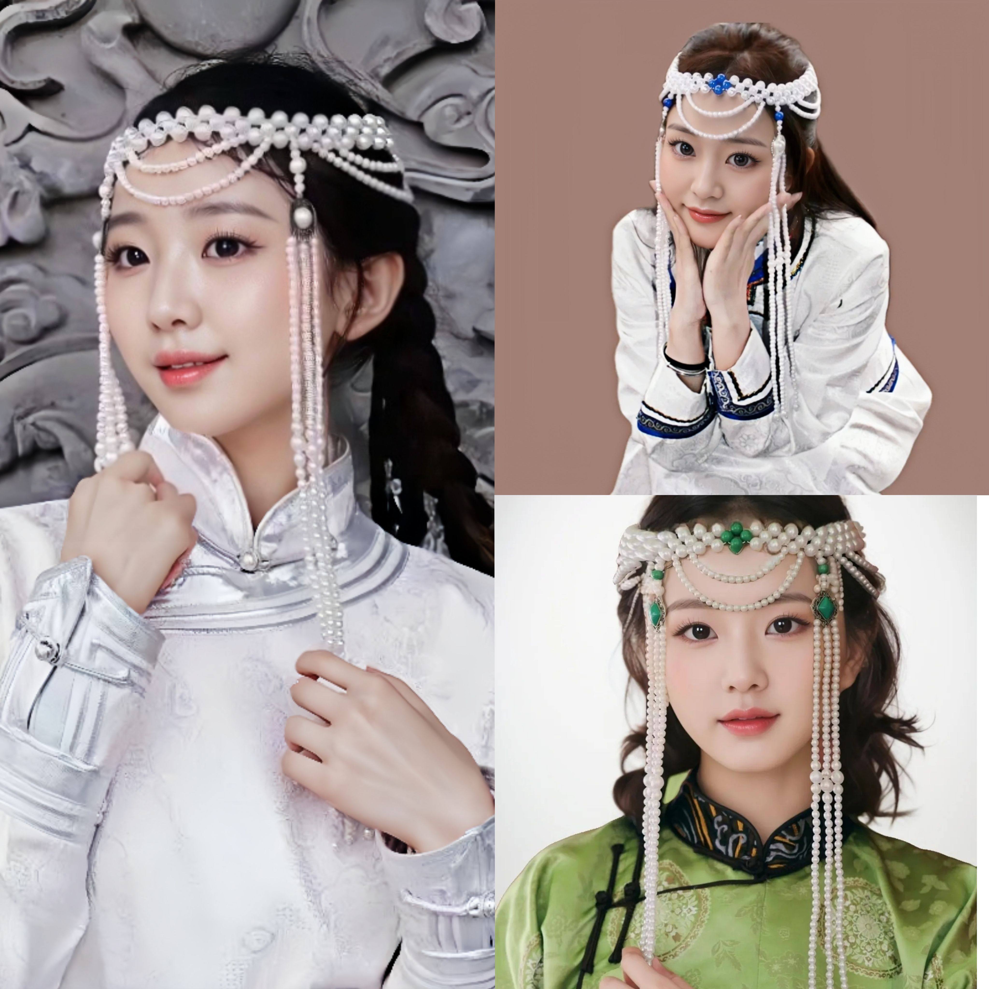 蒙古族舞蹈演出头饰女串
