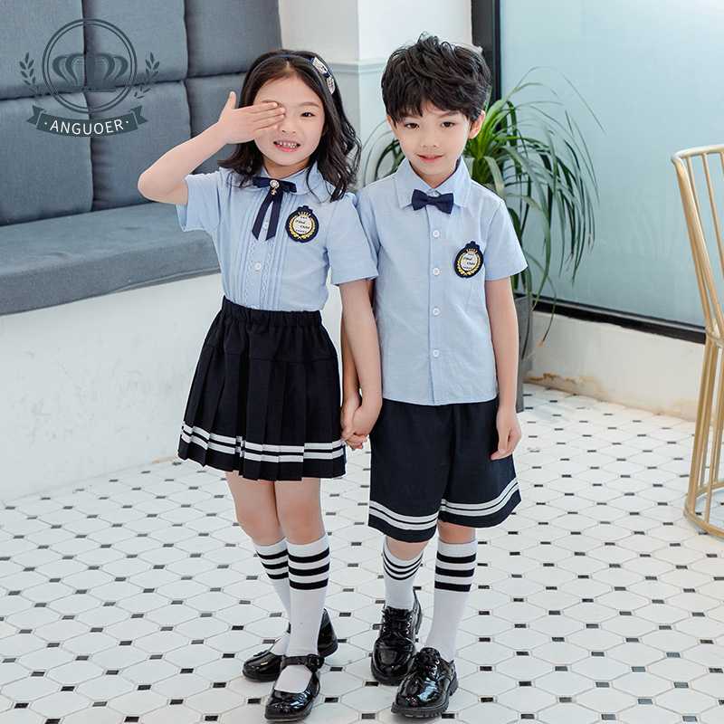 幼儿园夏装新款英伦风儿童校服含