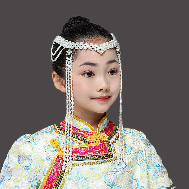 蒙古族头饰女士长款流苏