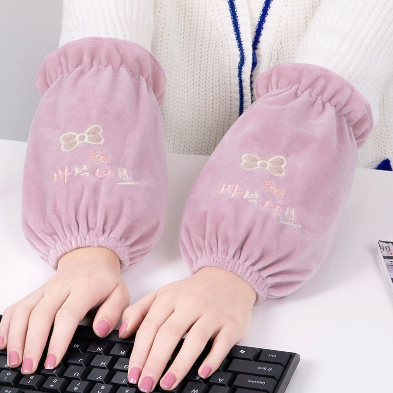 短款防污袖套女韩版学生成人工作上班防污儿童冬套袖可爱护袖秀套