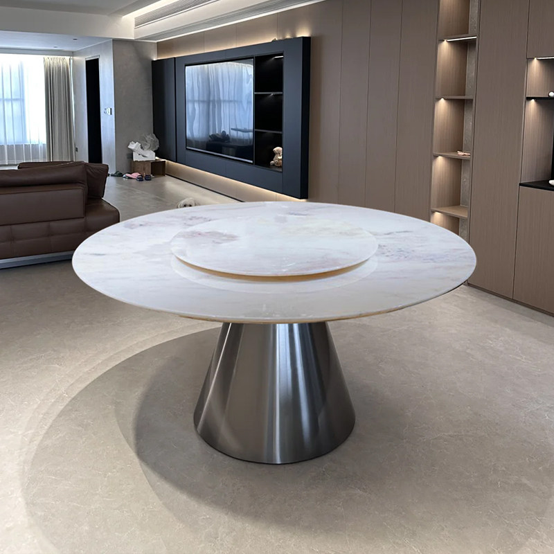 加澄彩虹玫瑰奢石餐桌椅圆桌组合现代简约小户型吃饭大理石圆餐桌,住宅家具,大理石餐桌,淘宝优惠券,粉丝福利购,淘宝优惠卷