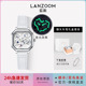 德国LANZOOM蓝族朋克爱心夜光表情侣女士手表女小方表情人节礼物