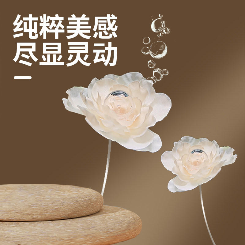 鱼小刚气动花创意造景装饰摆件鱼缸吐泡泡趣味设计仿真可爱氧气口