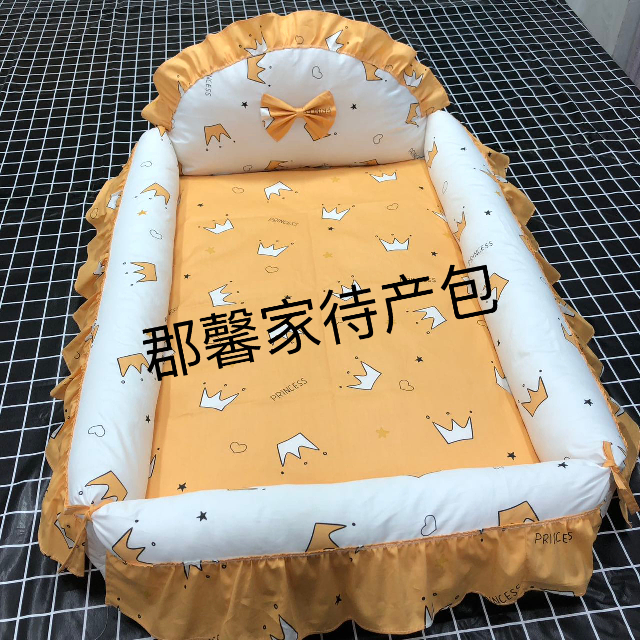 新生儿单床与5件婴儿床可拆洗纯棉床中床婴儿宝宝床中床