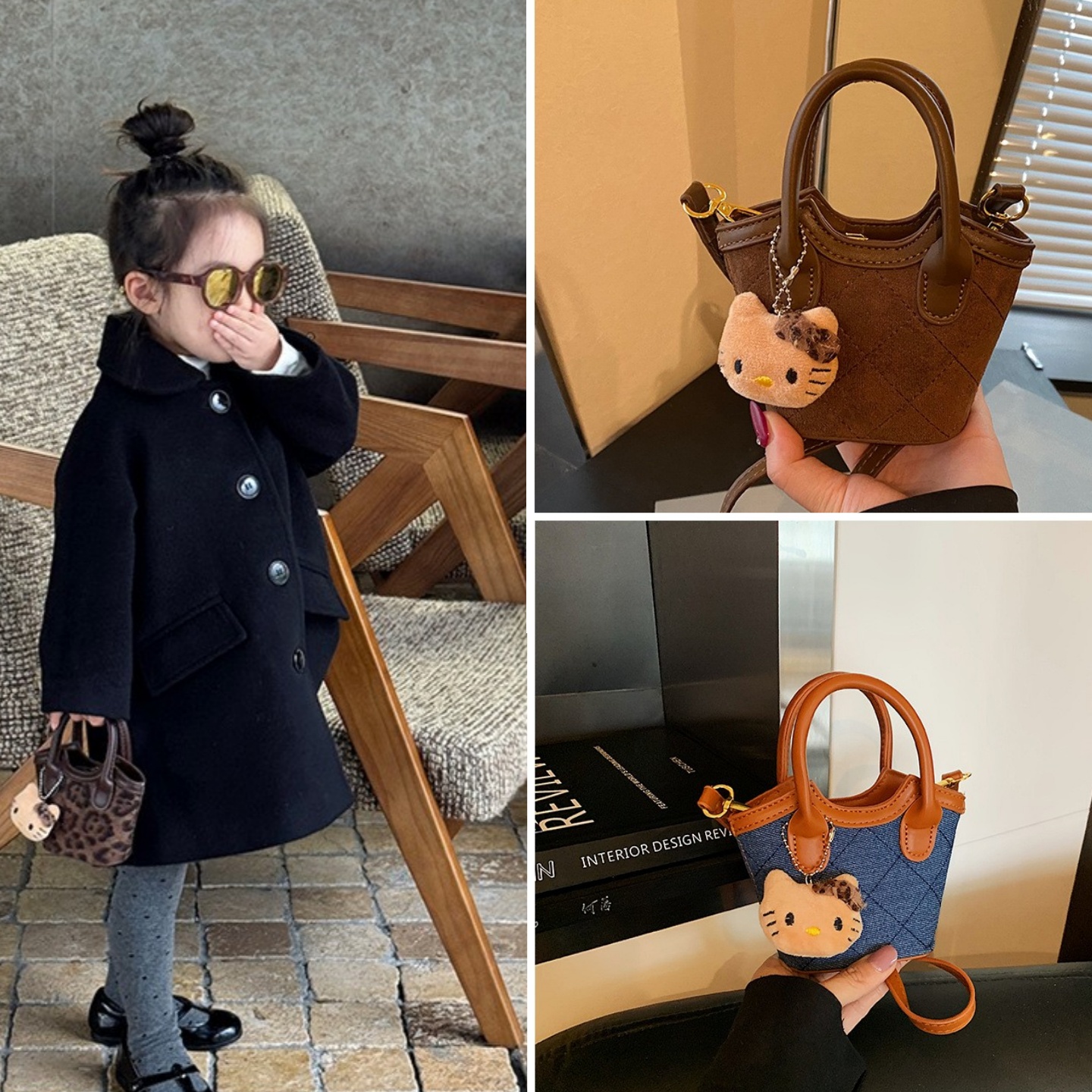 儿童出游手提斜挎包精致迷你挎包