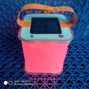 新奇特家居室内小夜灯太阳能充电小夜灯户外充气手电筒房间灯具