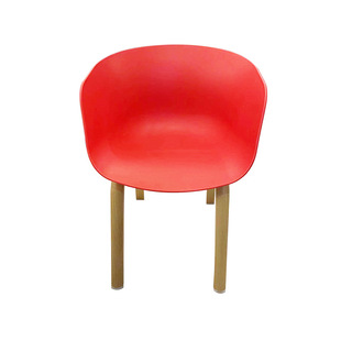 北欧加厚塑料简约餐椅洽谈桌椅组合办公学习书房舒适靠背椅久坐