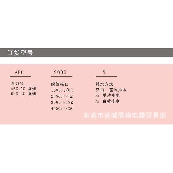 SNS神驰气动 气源处理元件 BFC3000