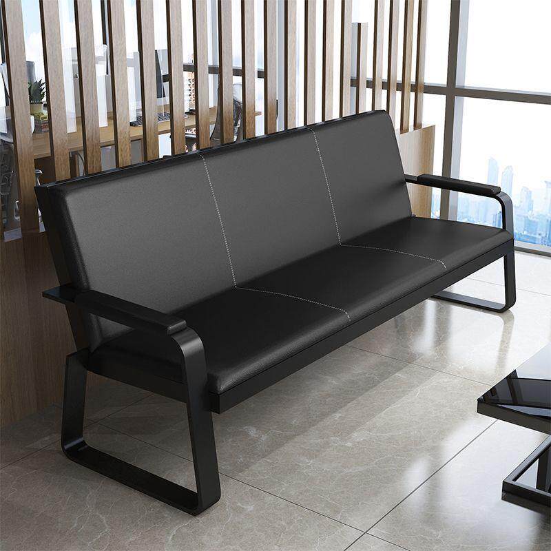 办公室沙发茶几组合套装简约现代接待会客室三人上品铁艺办公商务