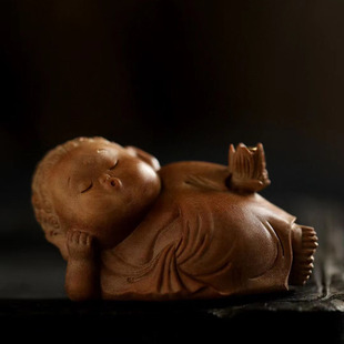 老山檀香《卧佛》香插家用室内檀香盘香香炉点香托沉香线香炉香座