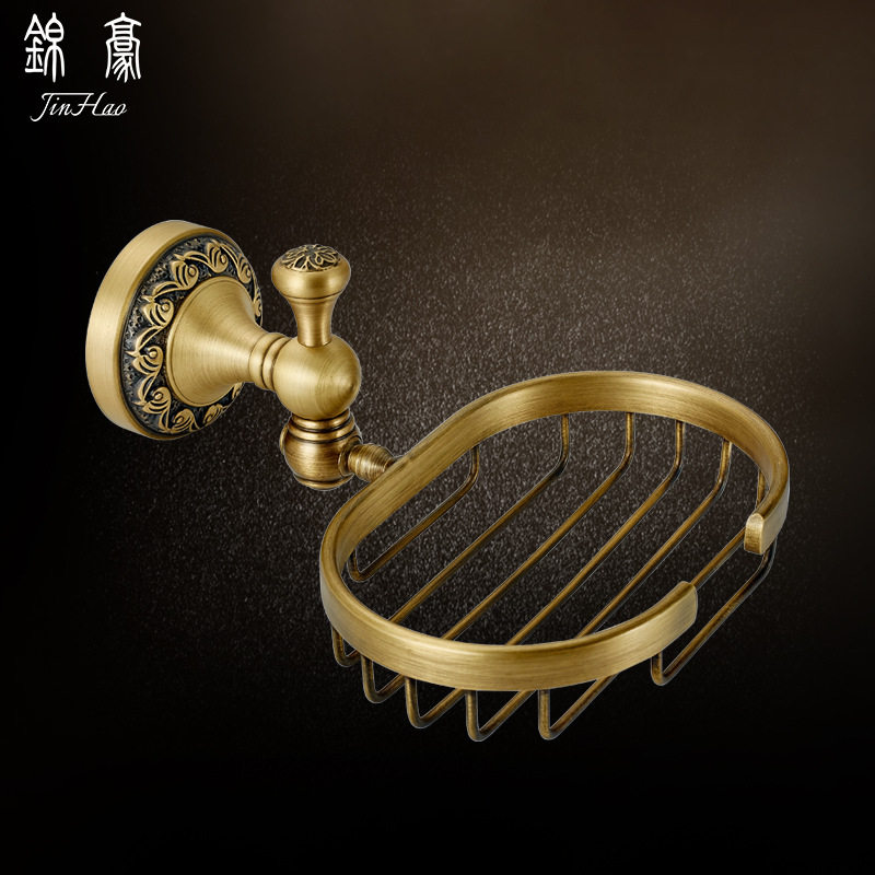 全铜仿古欧式浴室皂网架
