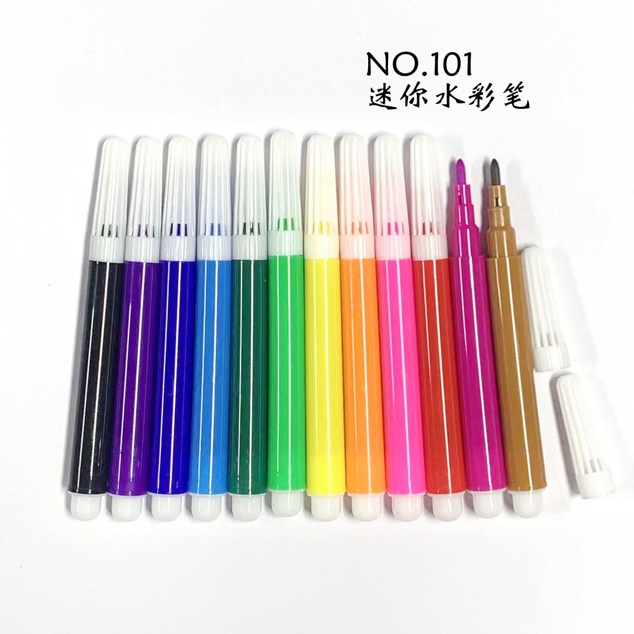 101水彩笔 3色6色12色OPP袋水彩笔 亚马逊迷你水彩笔厂家直供