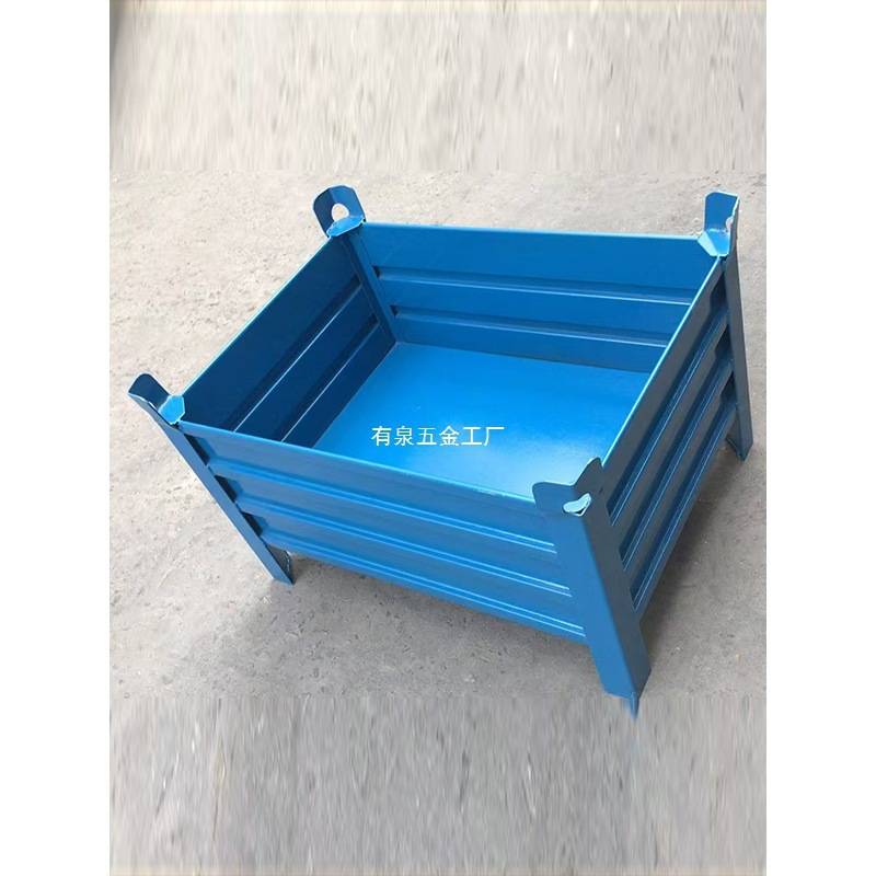 金属周转箱重型铁板箱铁箱车间铁屑箱物料箱铁框仓储笼铁皮零件框