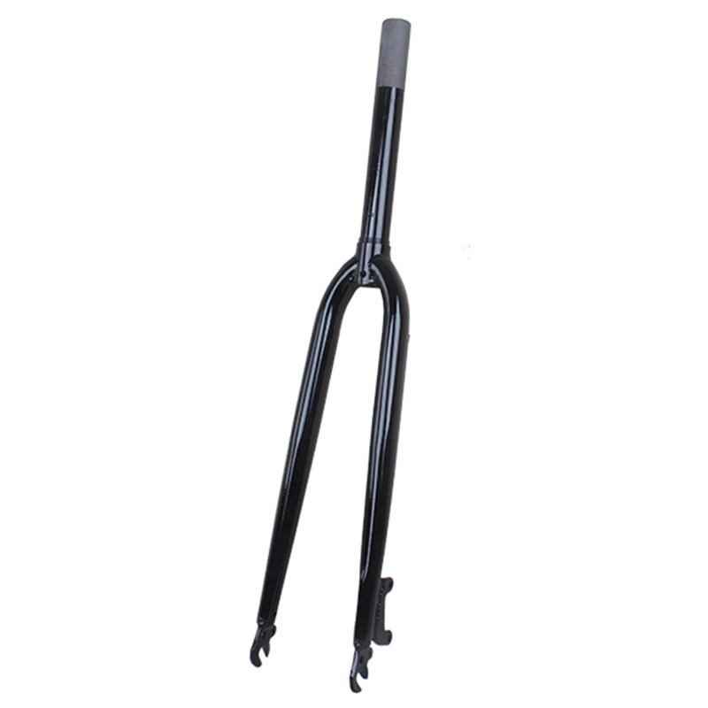 700c公路车碟刹前叉700x23/25/28/3E2c高碳钢无纹硬叉28x15/8x13/