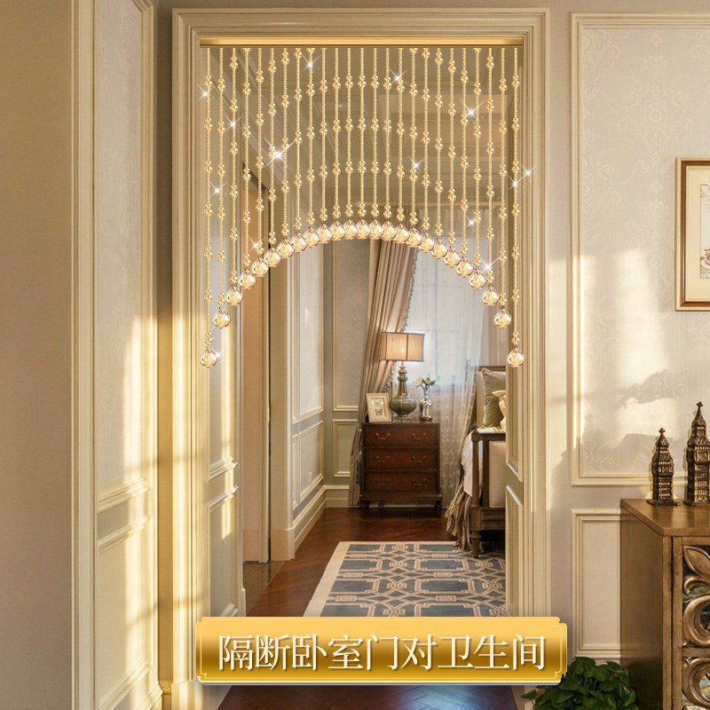 葫芦门帘吊饰隔断帘化解门对卫生间风F水帘挂帘免打孔水晶珠帘新