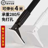 免打孔卧室窗帘杆罗马杆超长4米单双杆隔K断杆免钉浴室飘窗伸缩杆