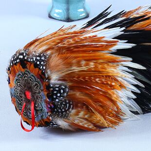 饰品摆设礼 赵氏贡掸真鸡毛掸子除尘结婚陪嫁B家用纯手工不掉毛装