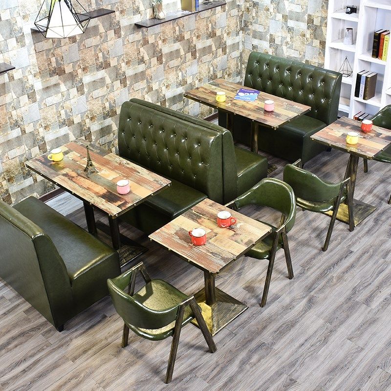 西餐咖啡厅冷饮寿司奶茶甜品店茶餐厅快餐桌椅沙S发卡座餐桌椅组