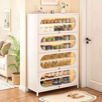 防尘防水鞋柜翻斗式翻门鞋柜铁艺鞋柜钢制鞋柜加厚大容量鞋架佛山