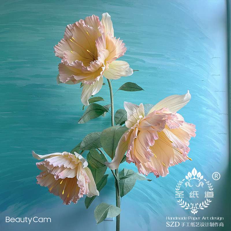 圣纸道SZD手工纸艺SZ018皱纹纸渐变金钟花橱窗美陈DP婚礼纸花