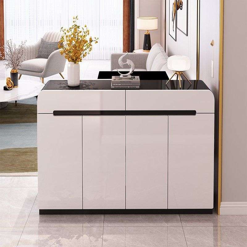 简约现代烤漆鞋柜双面门口客厅门厅柜多功能玄关组装隔断柜双开门