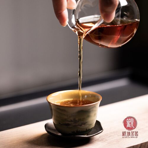 日式玻璃迷你公道杯小容量茶具配件小圆满公杯透T明无把分茶器茶