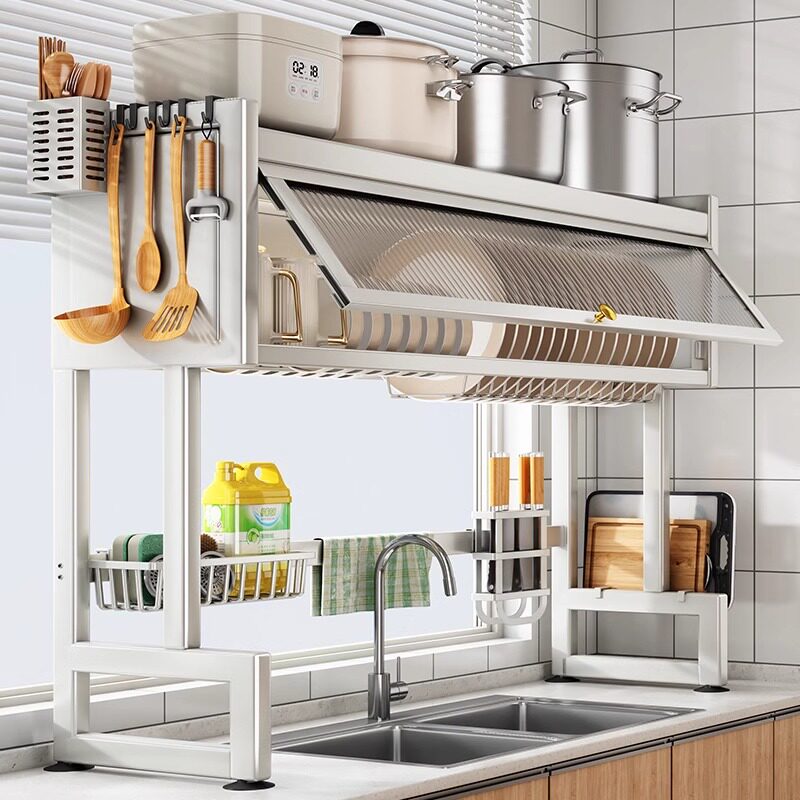 厨房水槽置物架洗碗槽防尘碗柜水池碗G碟收纳台面多功能沥水置物,厨房/烹饪用具,碗架,淘宝优惠券,粉丝福利购,淘宝优惠卷