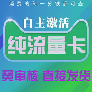 流量卡纯上网不可通话不限速4g5g学生用纯流量卡无线限量大流量