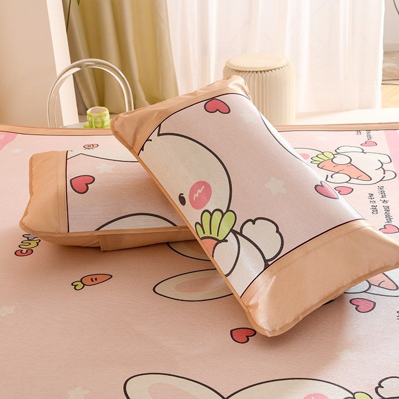 夏季卡通凉席f冰丝席空调席子宿舍藤席双面可折叠儿童房软席1米15,床上用品,藤席,淘宝优惠券,粉丝福利购,淘宝优惠卷