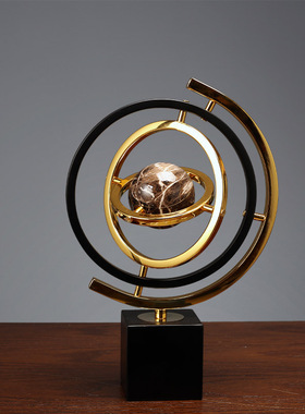 轻奢地球仪摆件家居乔迁新居礼z品办公室桌玄关酒柜客厅卧室装饰