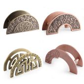 中式 半圆拉手 圆形大门把手 半x圆门把手 半圆拉 半圆玻璃门拉手