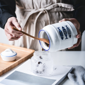 陶瓷密封罐带盖杂粮收纳罐大容A量家用便携零食茶叶储物罐陶瓷糖