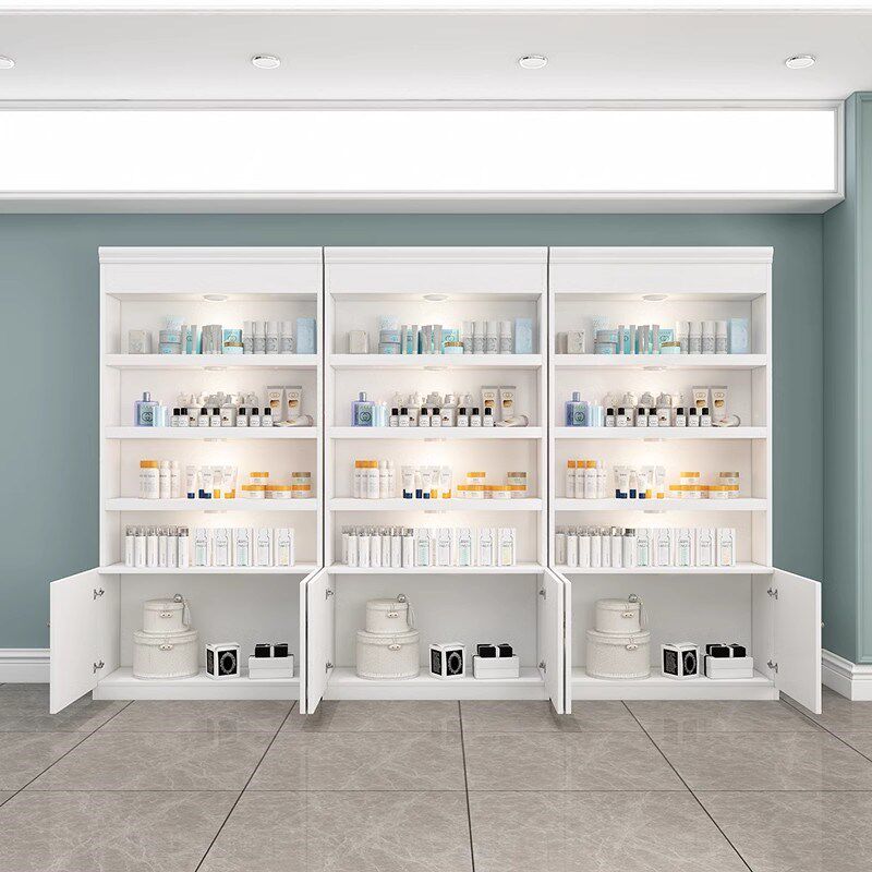 化妆品展示柜样品陈列柜欧式置物架护肤品理发店货Y架展示架隔断