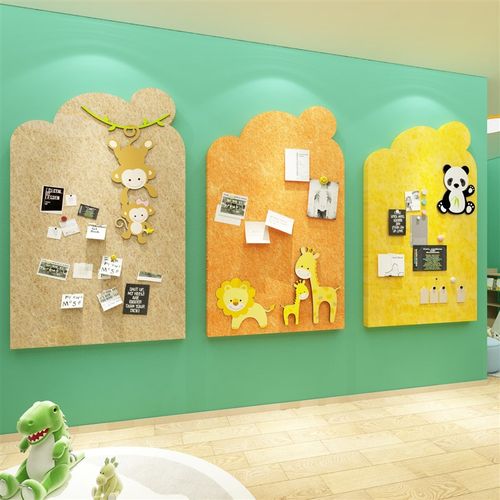 毛毡板公告栏墙贴画幼儿园环创主题环境材料N教室布置班级文化装