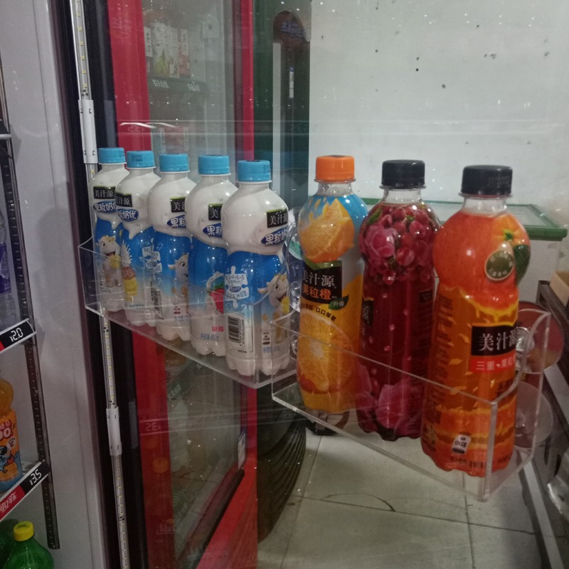 特价便利店饮料促销架亚克力冰箱门吸盘置M物架透明吸盘挂架包邮