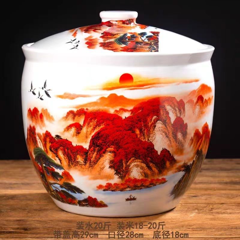 陶瓷米缸中式复古米桶腌咸菜缸凉水缸酿酒缸家用防Y虫防潮米桶,厨房/烹饪用具,泡菜罐/坛,淘宝优惠券,粉丝福利购,淘宝优惠卷