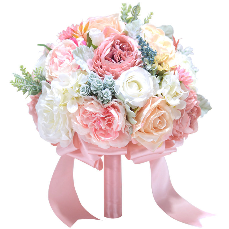 2021结婚新娘手捧花森系仿真小清新高档婚M纱道具礼物丝带订婚花