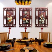 中式 饰画v手工玉石玉雕挂画餐厅玄关卧室走廊壁 客厅沙发背景墙装