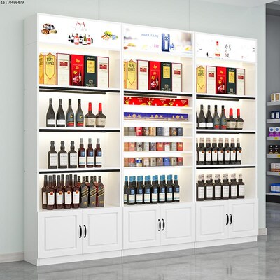 烟酒展示柜便利店超市货架红酒白酒柜茶叶柜产品S陈列柜商用烟酒